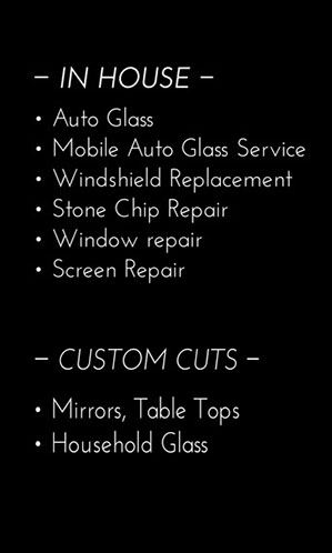 A list of the Auto Glass services offered by Jackson Glass Works